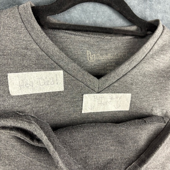 Lalabu Gray Dad Shirt Sz Medium - Picture 3 of 12